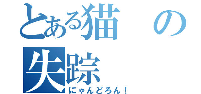 とある猫の失踪（にゃんどろん！）