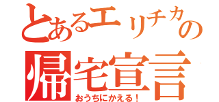 とあるエリチカの帰宅宣言（おうちにかえる！）