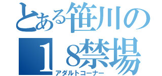 とある笹川の１８禁場（アダルトコーナー）