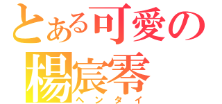 とある可愛の楊宸零（ヘンタイ）