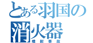 とある羽国の消火器（噴射事故）