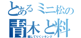 とあるミニ松の青木と料理（略してりくッキング）