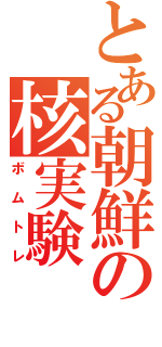 とある朝鮮の核実験（ボムトレ）