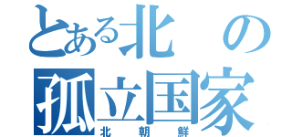 とある北の孤立国家（北朝鮮）