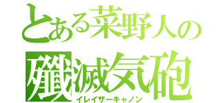 とある菜野人の殲滅気砲（イレイザーキャノン）