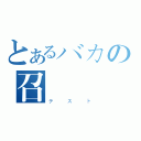 とあるバカの召喚獣（テスト）