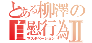 とある柳澤の自慰行為Ⅱ（マスタベーション）