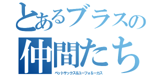 とあるブラスの仲間たち（ペットサックス＆ユーフォ＆ーカス）