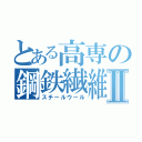 とある高専の鋼鉄繊維Ⅱ（スチールウール）