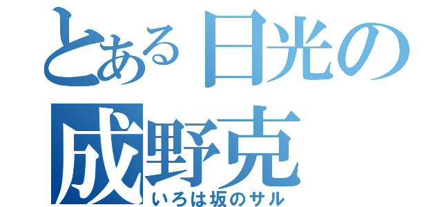 とある日光の成野克（いろは坂のサル）