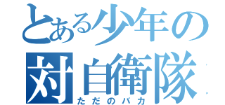 とある少年の対自衛隊（ただのバカ）