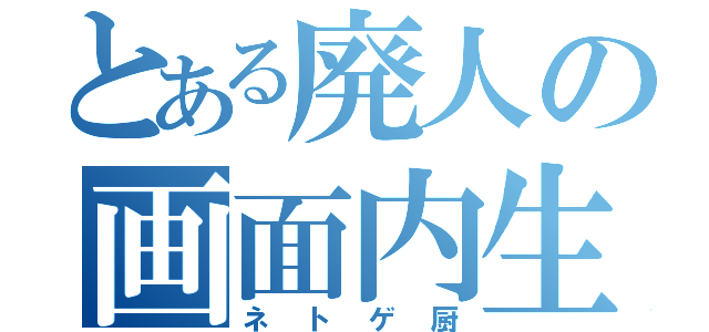 とある廃人の画面内生活（ネトゲ厨）