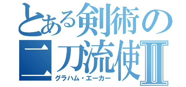 とある剣術の二刀流使いⅡ（グラハム・エーカー）