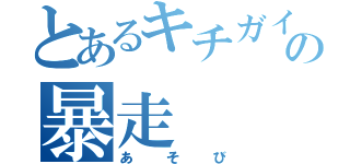 とあるキチガイの暴走（あそび）