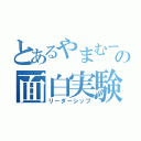 とあるやまむーの面白実験（リーダーシップ）