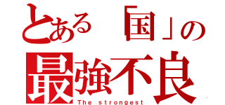 とある「国」の最強不良（Ｔｈｅ ｓｔｒｏｎｇｅｓｔ）