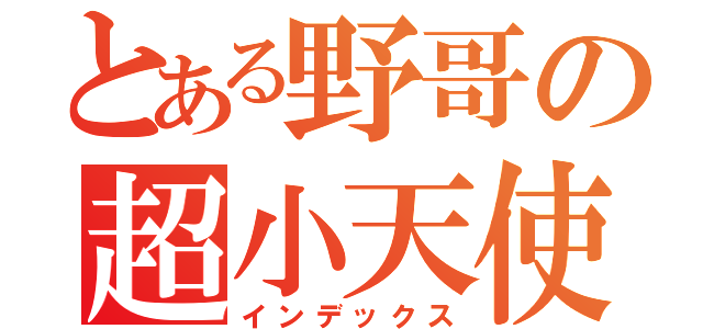 とある野哥の超小天使（インデックス）