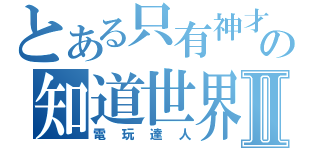 とある只有神才の知道世界Ⅱ（電玩達人）