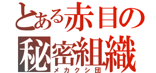 とある赤目の秘密組織（メカクシ団）