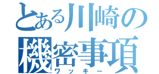 とある川崎の機密事項（ワッキー）