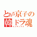 とある京子の韓ドラ魂（インデックス）