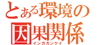 とある環境の因果関係（インガカンケイ）