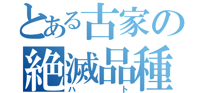 とある古家の絶滅品種（ハト）