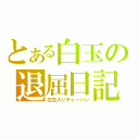 とある白玉の退屈日記（白玉入りチャーハン）