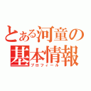 とある河童の基本情報（プロフィール）