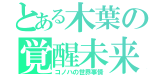 とある木葉の覚醒未来（コノハの世界事情）