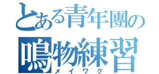 とある青年團の鳴物練習（メイワク）