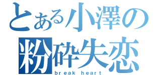 とある小澤の粉砕失恋（ｂｒｅａｋ ｈｅａｒｔ）