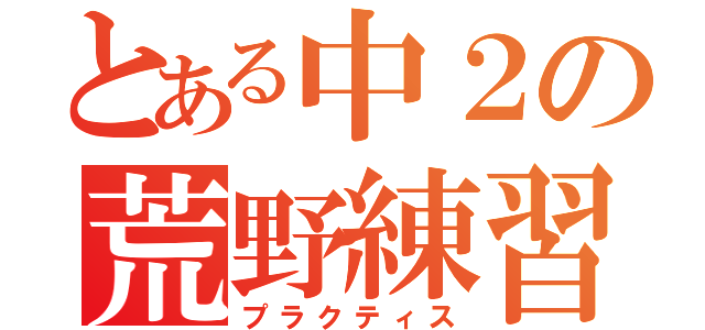 とある中２の荒野練習（プラクティス）