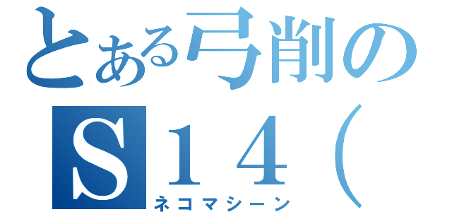 とある弓削のＳ１４（後）（ネコマシーン）