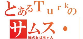 とあるＴｕｒｋｓのサムス・アラン（緑のおばちゃん）