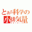 とある科学の小排気量（クオーター）