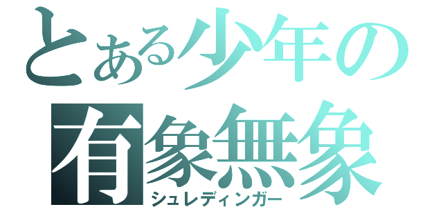 とある少年の有象無象（シュレディンガー）