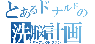 とあるドナルドの洗脳計画（パーフェクトプラン）