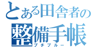 とある田舎者の整備手帳（プチブルー）