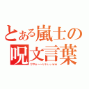 とある嵐士の呪文言葉（ひやぁ～～いいぃぃｗｗ）