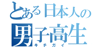 とある日本人の男子高生（キチガイ）