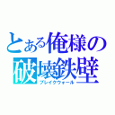 とある俺様の破壊鉄壁（ブレイクウォール）