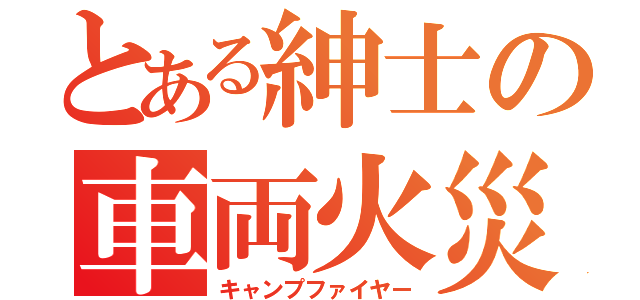 とある紳士の車両火災（キャンプファイヤー）