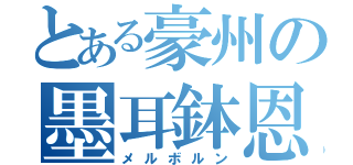 とある豪州の墨耳鉢恩（メルボルン）