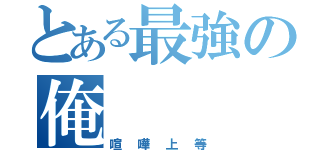 とある最強の俺（喧嘩上等）