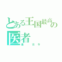 とある王国最高位の医者（皇 古今）