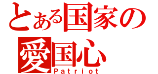 とある国家の愛国心（Ｐａｔｒｉｏｔ）