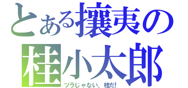 とある攘夷の桂小太郎（ヅラじゃない、桂だ！）