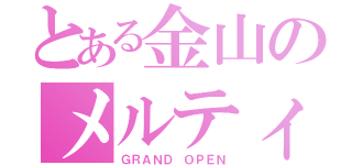 とある金山のメルティ（ＧＲＡＮＤ ＯＰＥＮ）