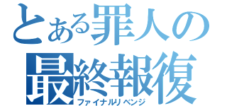 とある罪人の最終報復（ファイナルリベンジ）